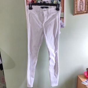 Hollister White High-Rise Skinny Jeans